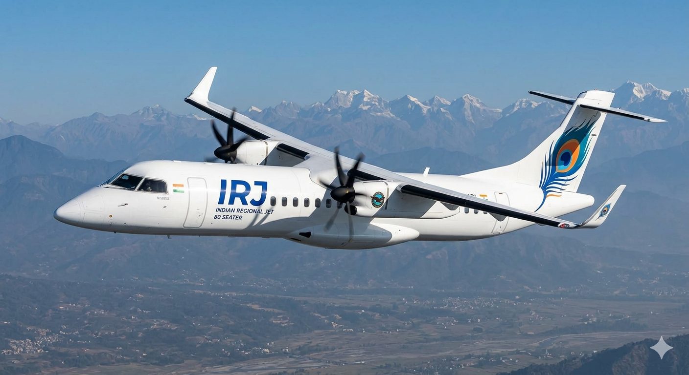 ALTIS IRJ 80-seater in flight over the Himalayas