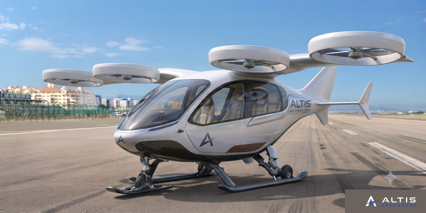 ALTIS Q1 electric VTOL on the tarmac