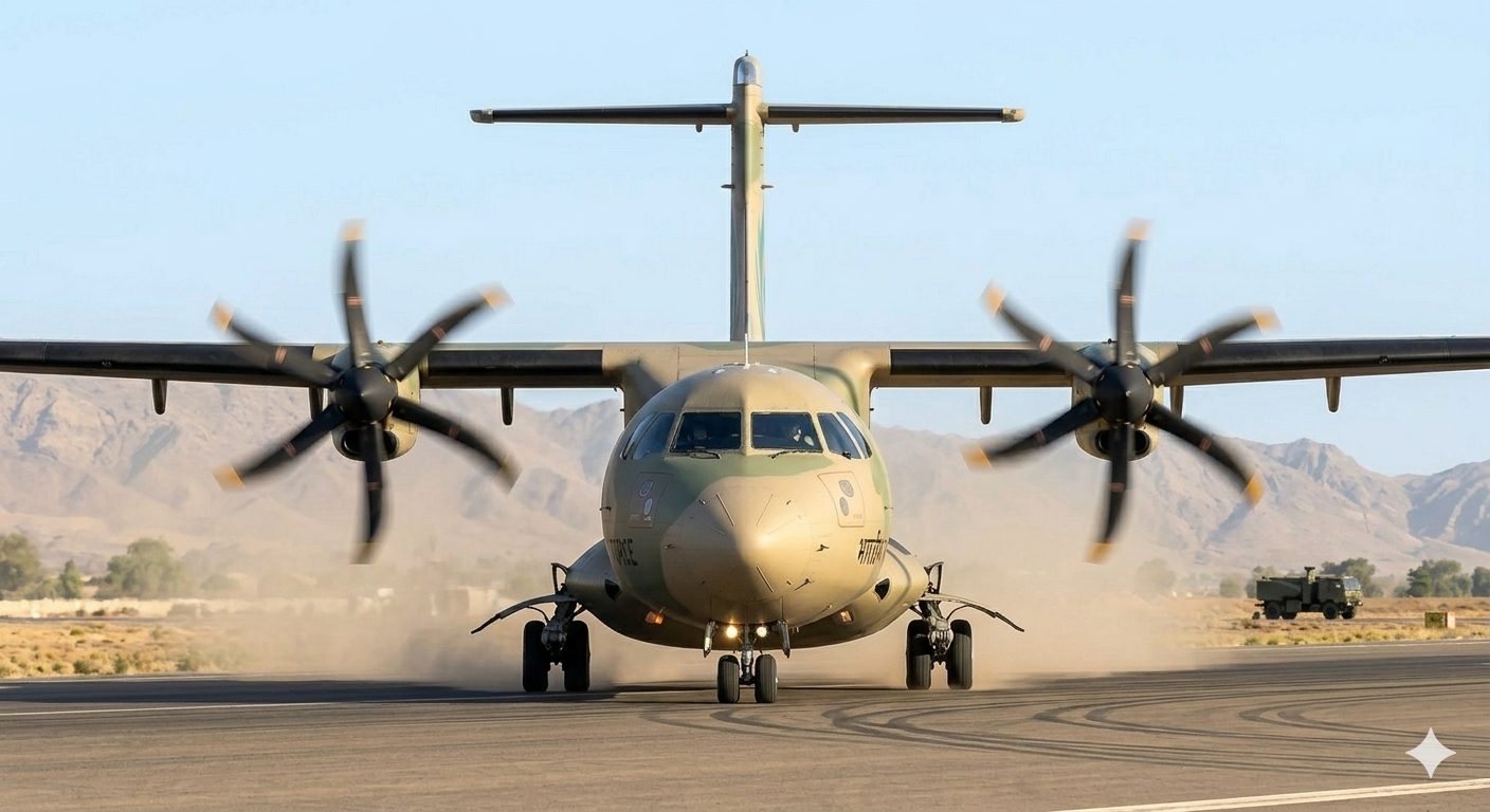 ALTIS IRJ-M military variant in tactical camouflage on a runway