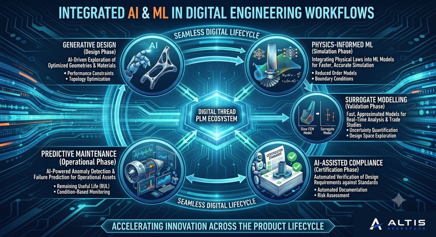 Integrated AI and ML in digital engineering workflows